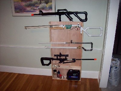 built this today too. No shotgun is complete without a gun rack. also showing my m16 bbmg, pump up rifle and sniper.