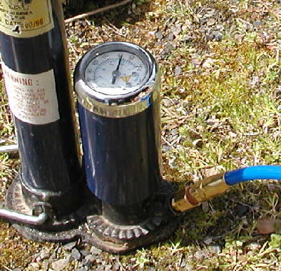 Close up of the gauge.