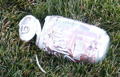 Shasta can after a 300 yard flight.