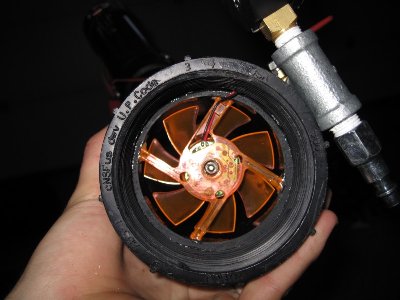 Chamber fan, epoxied in