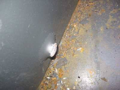 inside shot of the safe penetration...