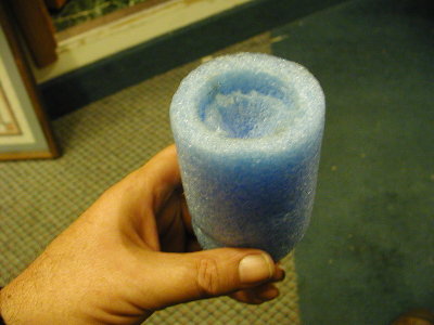 Foam sabot made from a swim noodle