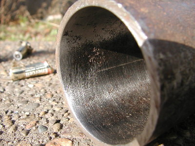 Sanding the weld down to where it won't leak with an o ring on it.