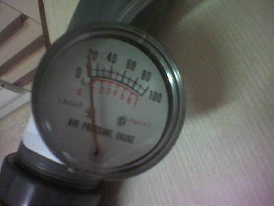 The markings on the pressure gauge that I like.