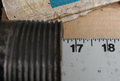 Length of the pipe is 16-9/16ths inches long.