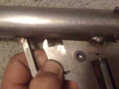 The Trigger part that is meant to lock onto the other face so it will allow it to cock and be fired.