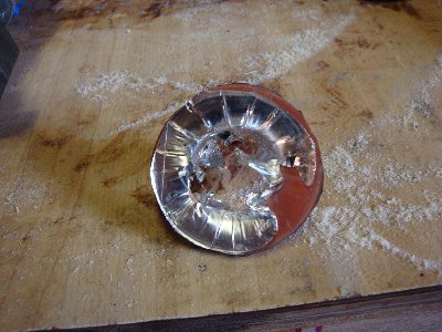 Burst burst disc, 8 layers of aluminum foil at 2x