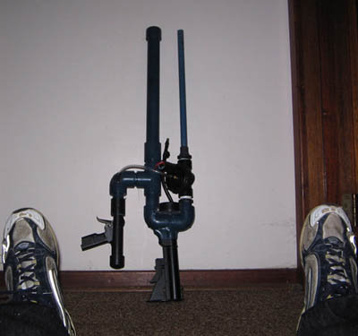 This is me lying down taking a pic of the gun.