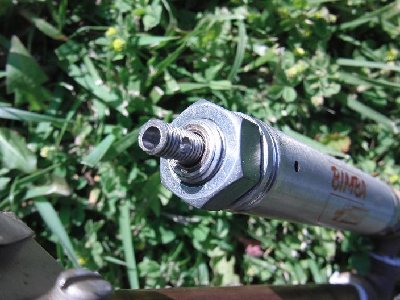where I bored out the piston shaft and drilled holes.