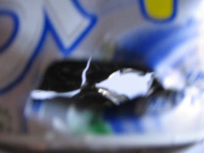 this was a can filled with water.