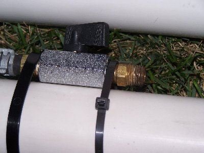 The ball valve that we open to trigger the piston to release.