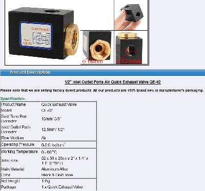 The QEV type I used, widely available for less than $10 including shipping