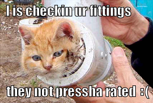 Ironically I think that tee it's in might be pressure rated. The reducing bushing is anyway.