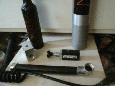 ECP_00061.jpg (43.93 KiB) Viewed 5583 times ninja paintball tanks, regs and remote lines (around $100 for the small tank, reg and remote line.<br />Half inch piece of galvanised pipe for &quot;firing chamber&quot;<br />This &quot;firing chamber&quot; is a little long though, a<br /> 200mm length is plenty for what you need.