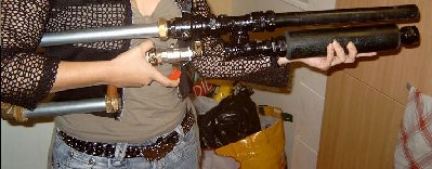 Wifey holding the gun...