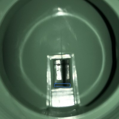 The hole, I circled where I think it is with blue