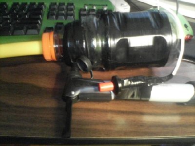 My handle set up actualy works really well cuz you can pump and fire from the handle.