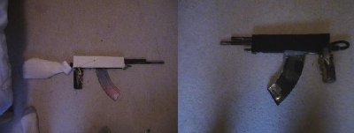 Same gun just 2nd one painted and the stock temporarily removed