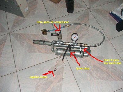 This is my project finished (i have only to replace the lighter starter with something else)
