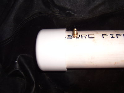 Photo 1 with schrader valve into the chamber pipe.