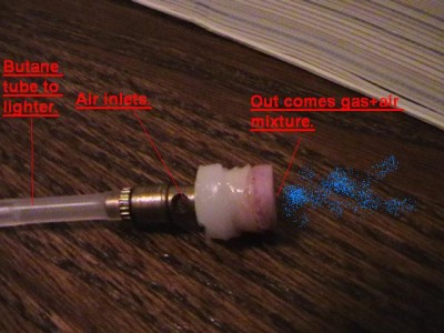 I KNOW BUTANE IS NOT BLUE NOR AIR, ITS JUST A QUICK PIC!