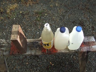I shot a dart through the 3 bottles of water and it still embeded itself quite far into the wood. This was from about 4-5m. I also did one with 6 filled bottles with results about the same ( dart was sticking out about 15mm more).