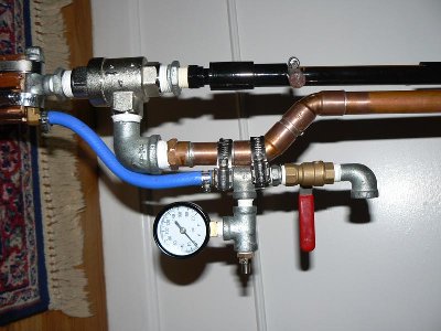 This is the pressure gauge, pilot, and schrader valve