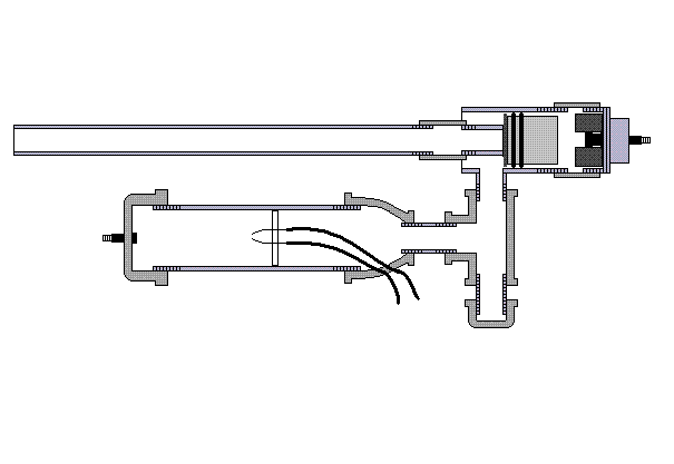 A coax design would be easier to build, but the barrel would hinder the combustion process.
