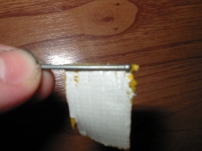 duct tape on finishing nail